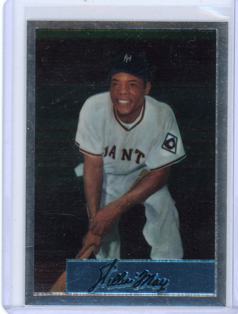 Willie Mays 1996 Topps Chrome reprint (VARIETY)