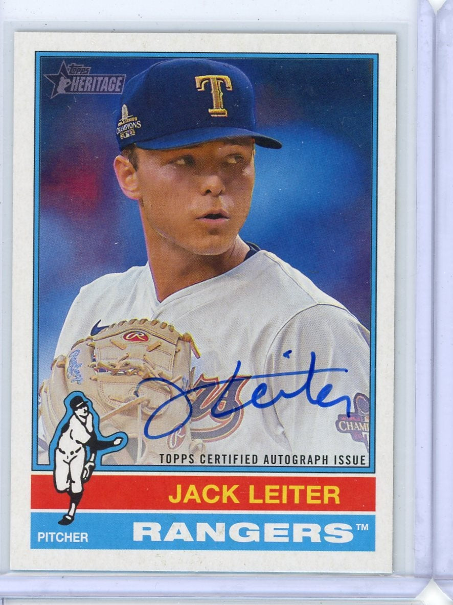 Jack Leiter 2025 Topps Heritage Real One Autograph