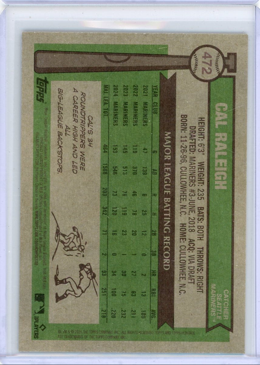 Cal Raleigh 2025 Topps Heritage 1976 Border #'d 42/76