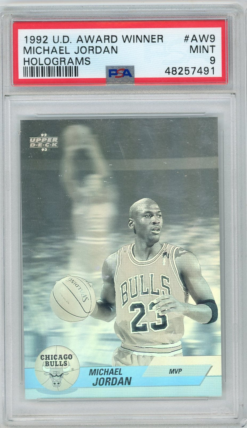 Michael Jordan 1992 Upper Deck Award Winners Holograms PSA 9