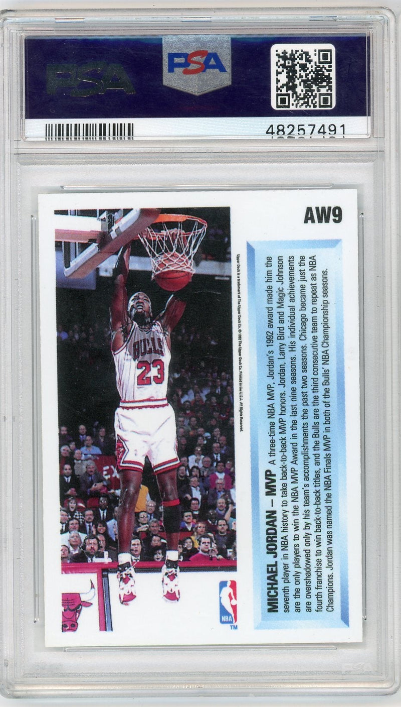 Michael Jordan 1992 Upper Deck Award Winners Holograms PSA 9