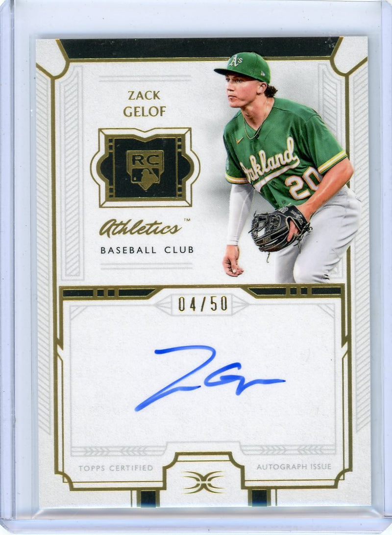 Zack Gelof 2024 Topps Definitive Collection Rookie Autograph 