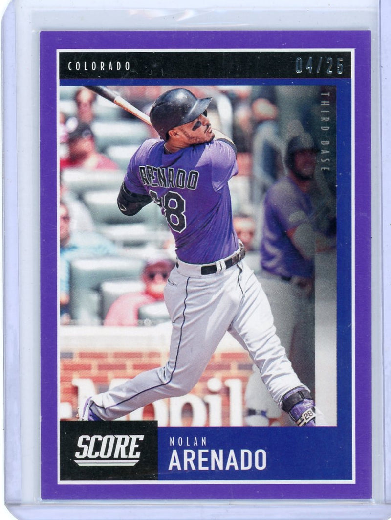 Nolan Arenado 2020 Panini Chronicles Score purple 