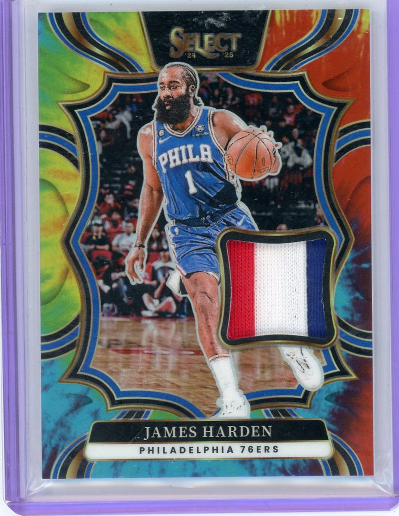 James Harden 2024-25 Panini Select Patch Tie Dye 