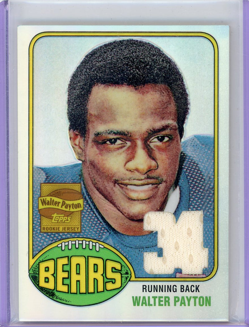 Walter Payton 2001 Topps Chrome Rookie Jersey Relic Refractor