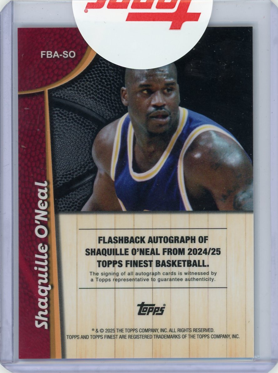 Shaquille O'Neal 2024-25 Topps Finest Flashback Autograph #'d 14/25