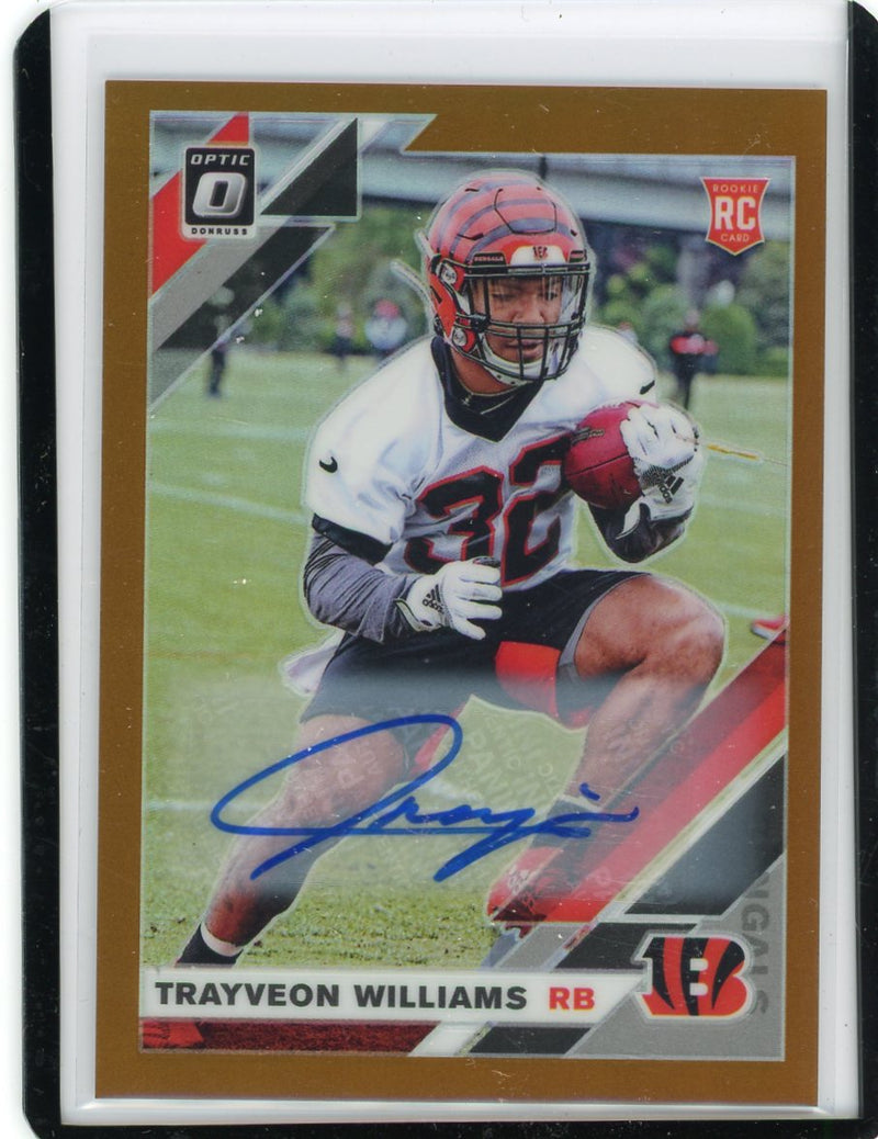 Trayveon Williams 2019 Panini Donruss Optic bronze prizm autograph rookie card