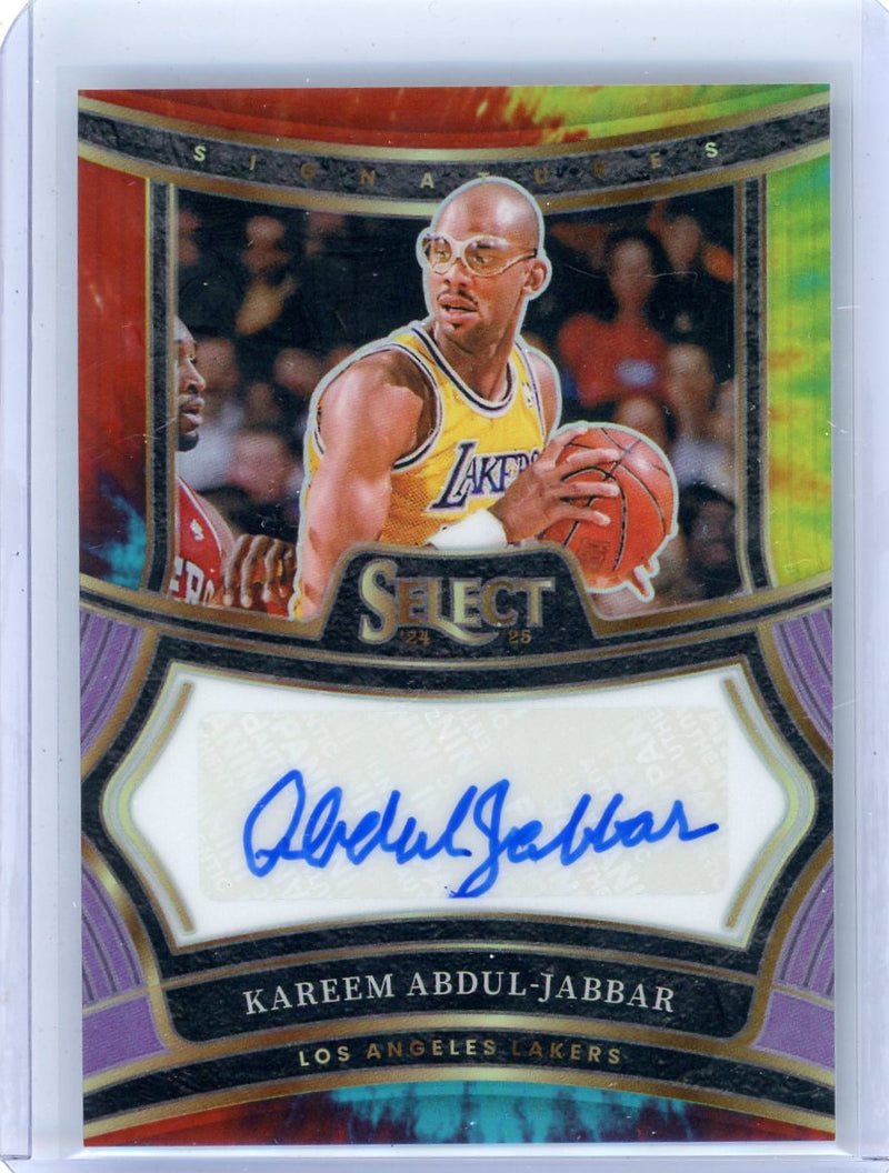 Kareem Abdul-Jabbar 2024-25 Panini Select Signatures Tie Dye 