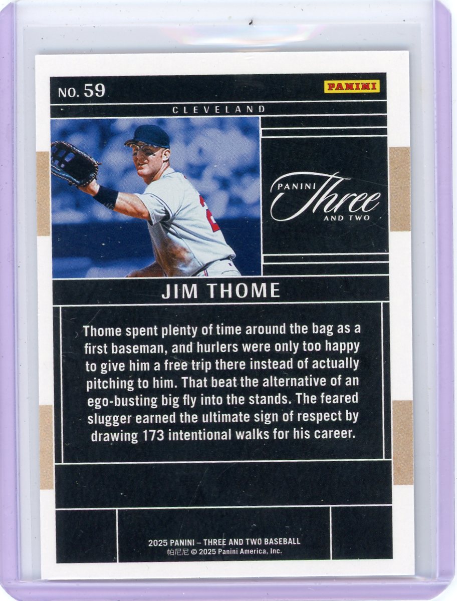 Jim Thome 2025 Panini Three and Two Full Count Parallel #'d 28/32