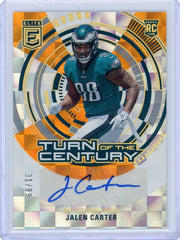 Jalen Carter 2023 Panini Donruss Elite Turn of the Century autograph rookie card #'d 31/99