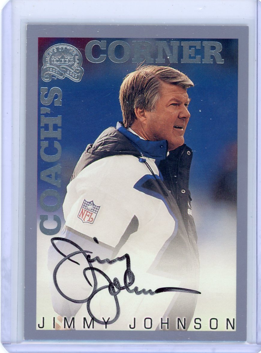 Jimmy Johnson 2000 Fleer Greats Of The Game Autograph
