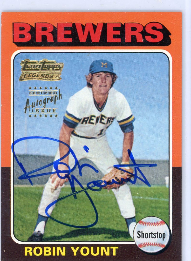 Robin Yount 2002 Team Topps Legends Autograph