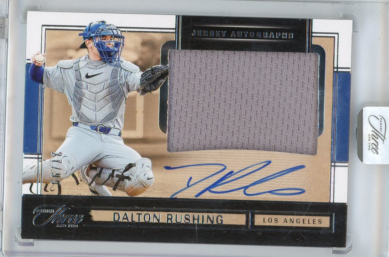 Dalton Rushing 2025 Panini Three and Two Jersey Autographs #'d 27/99