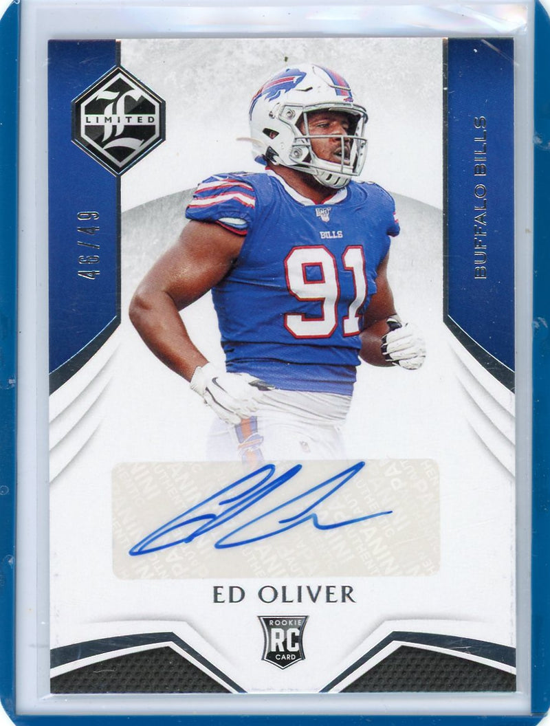 Ed Oliver 2019 Panini Limited autograph rookie card 