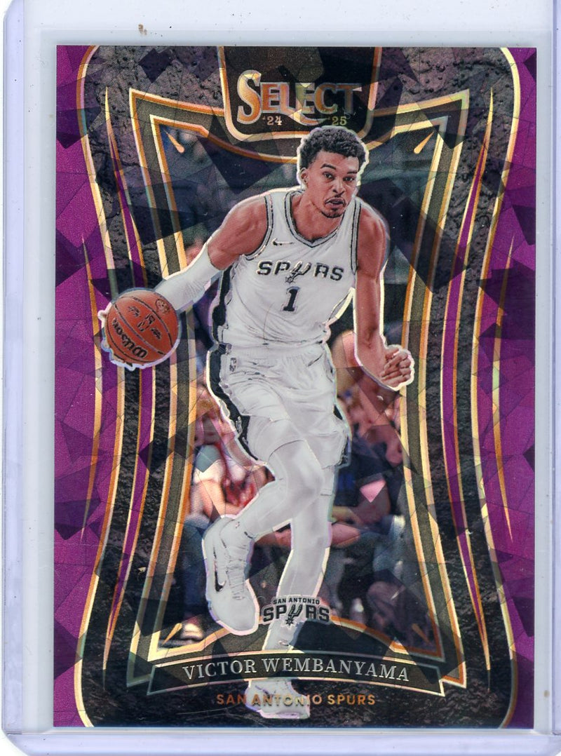 Victor Wembanyama 2024-25 Panini Select Mezzanine Purple Ice Prizm 