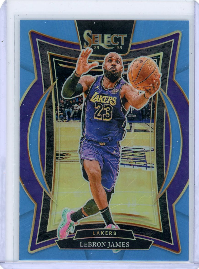 LeBron James 2024-25 Panini Select Concourse Light Blue Prizm 