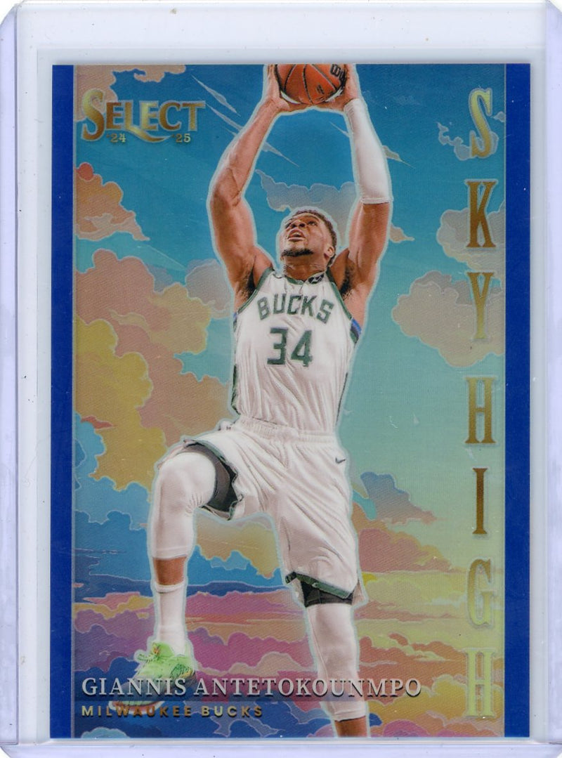 Giannis Antetokounmpo 2024-25 Panini Select Sky High Blue Prizm 