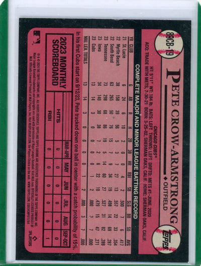 Pete Crow-Armstrong 2024 Topps Chrome 35th Annv. '89 Design Refractor