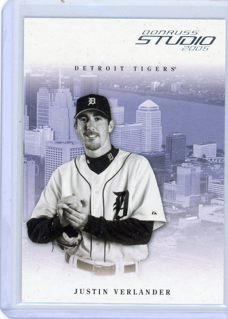 Justin Verlander 2005 Donruss Studio rookie card