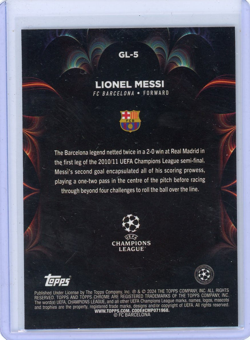 Lionel Messi 2024 Topps Chrome UCC Golazo