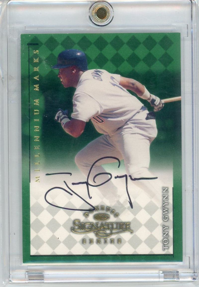 Tony Gwynn 1998 Donruss Signature Series Millenium Marks Autograph 