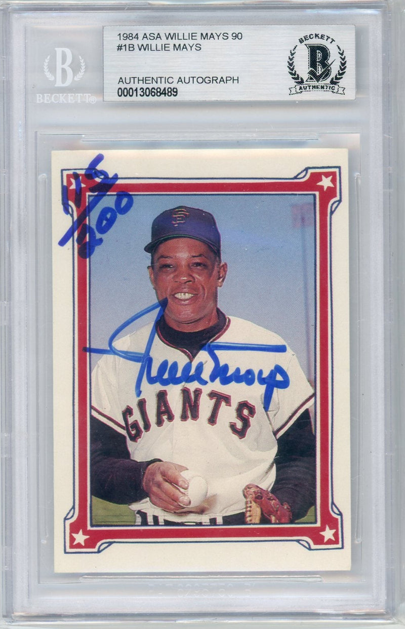 Willie Mays 1984 ASA Autograph 