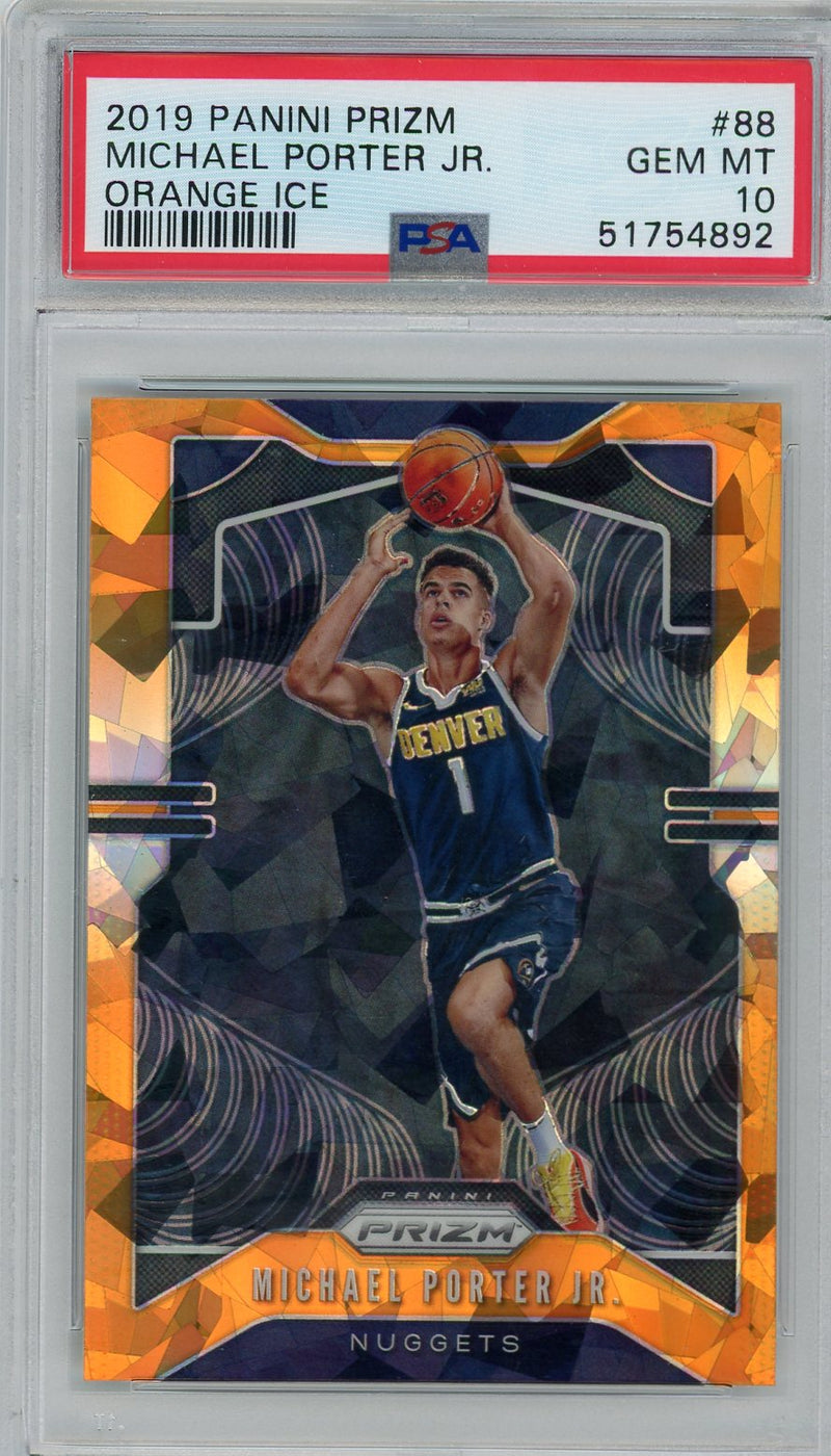 Michael Porter Jr. 2019 Panini Prizm Orange Ice PSA 10