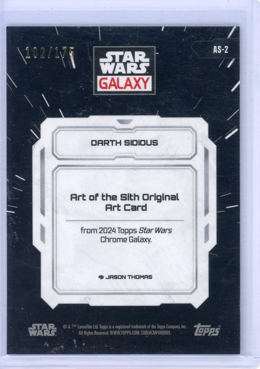 Darth Sidious 2024 Star Wars Galaxy lava ref. #'d 102/175