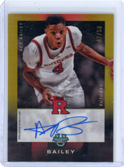 Ace Bailey 2025 Bowman's Best University Iso Signatures Gold Autograph #'d 47/50