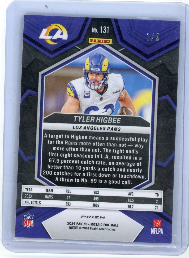 Tyler Higbee 2024 Mosaic Red Wave 