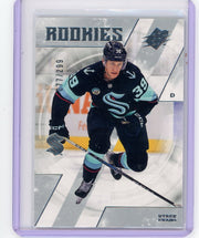 Ryker Evans 2023-24 Upper Deck SPX rookie card #'d 077/299