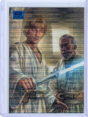 Luke Wields the Lightsaber 2024 Topps Chrome Galaxy aqua sonar #'d 026/199