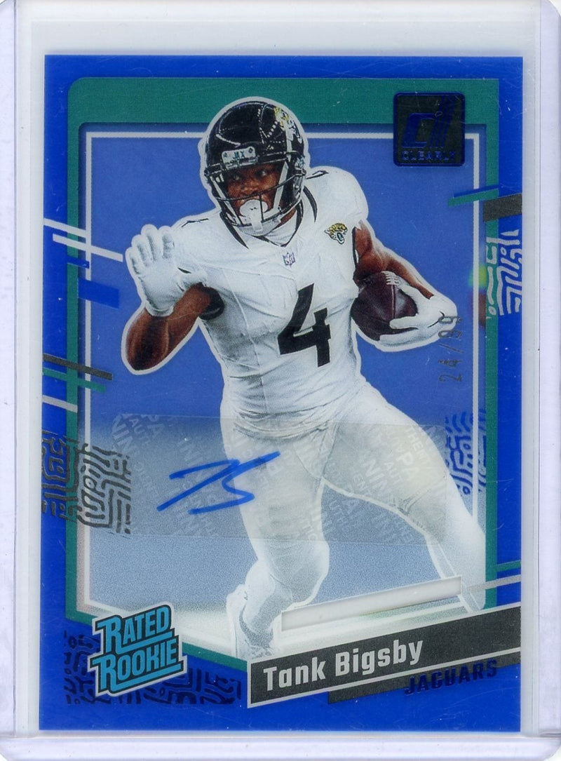 Tank Bigsby 2023 Panini Clearly Donruss autograph rookie card blue 