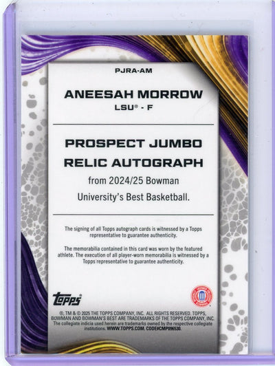 Aneesah Morrow 2025 Bowman's Best University Patch Autograph