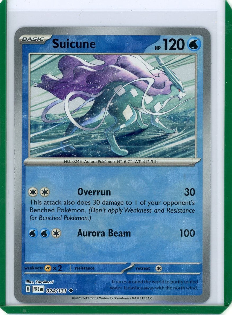 Suicune 2025 Pokemon Prismatic Evolutions Masterball holo 