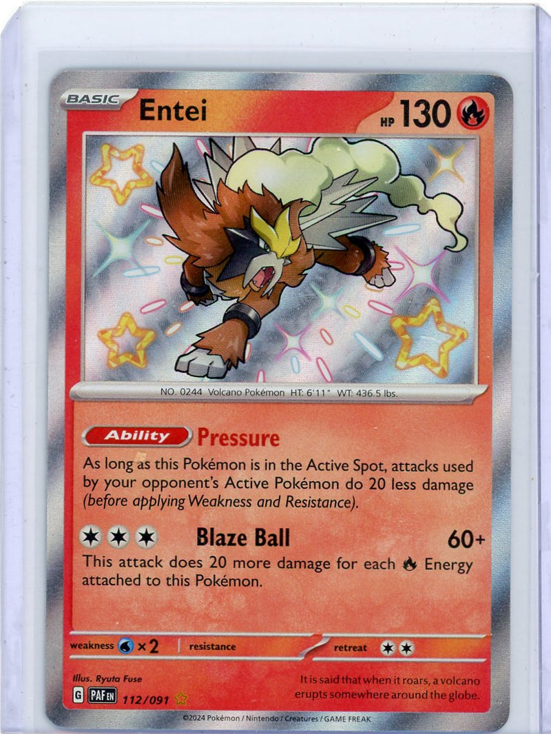 Entei Pokémon Paldean Fates Baby Shiny 