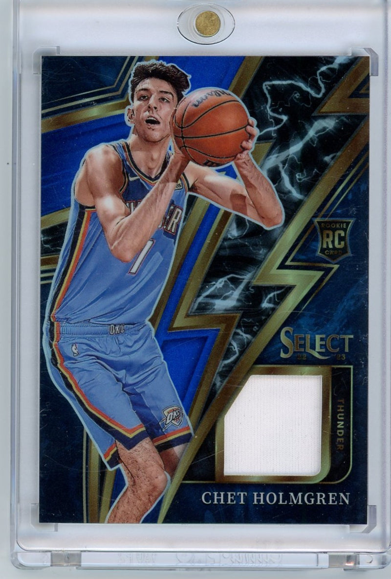 Chet Holmgren 2022-23 Panini Select Sparks Blue Rookie Relic 