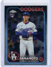 Yoshinobu Yamamoto 2024 Topps Chrome Update Rookie Debut rookie card
