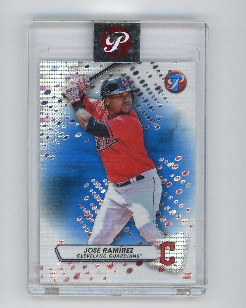 Jose Ramirez 2023 Topps Pristine encased blue pristine refractor 