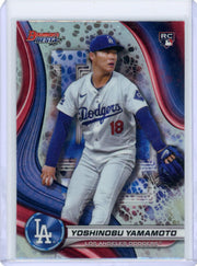 Yoshinobu Yamamoto 2024 Bowman's Best refractor rookie card