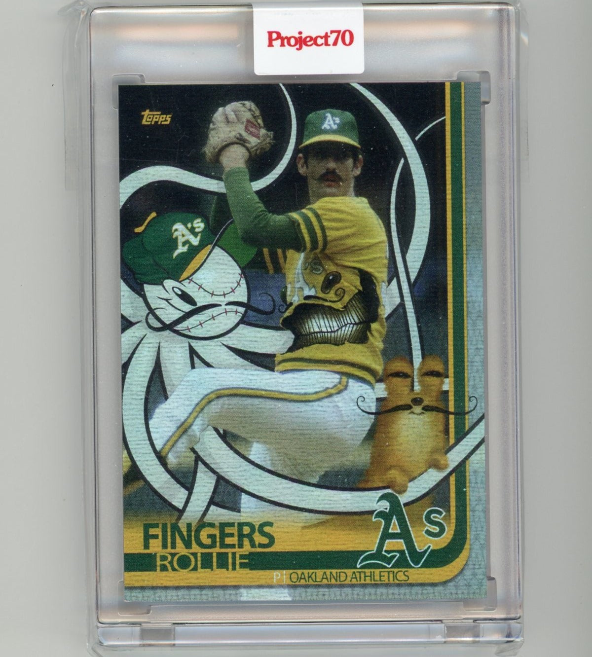 Rollie Fingers 2021 Topps Project70 by CRAOLA #322 Rainbow Foil #'d 46/70 + base card - print run: 844