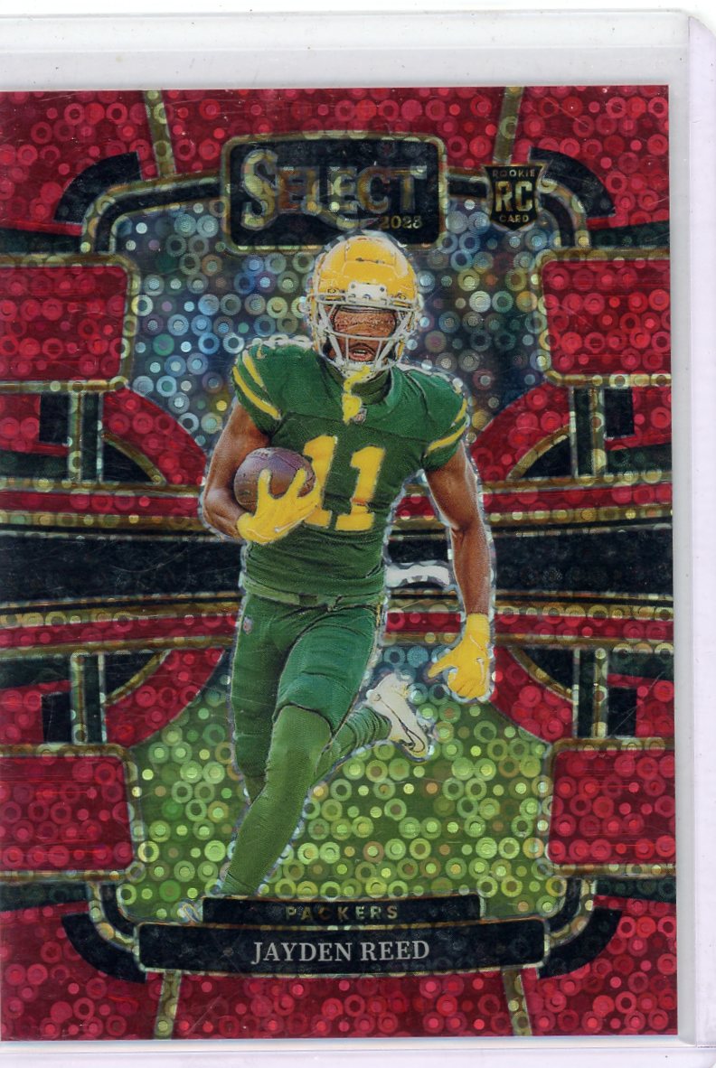 Jayden Reed 2023 Panini Select Red Disco Rookie 