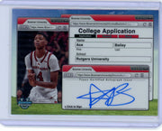Ace Bailey 2025 Bowman Chrome University College Application autograph