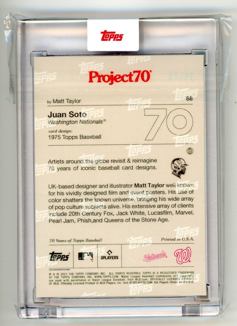 Juan Soto 2021 Topps Project70 by Matt Taylor 