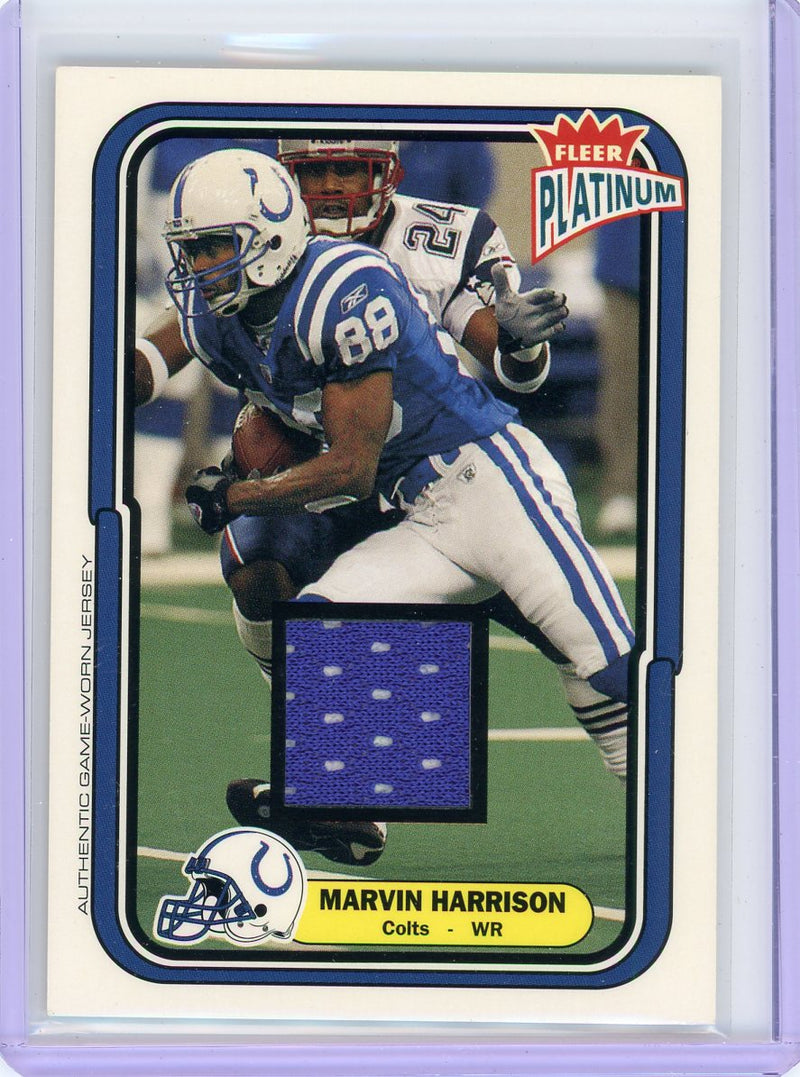 Marvin Harrison 2004 Fleer Platinum auth. game-used jersey relic 