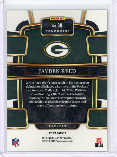 Jayden Reed 2023 Panini Select Red Disco Rookie #'d 12/49