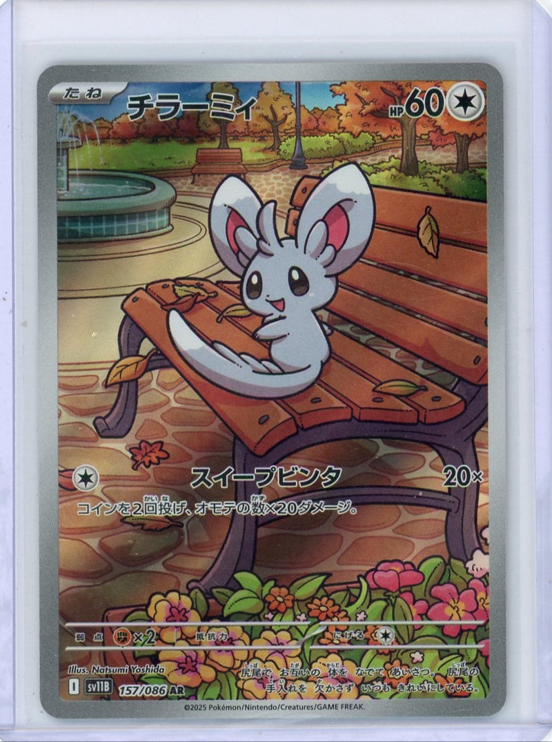 Minccino Pokémon Japanese Black Bolt Art Rare 