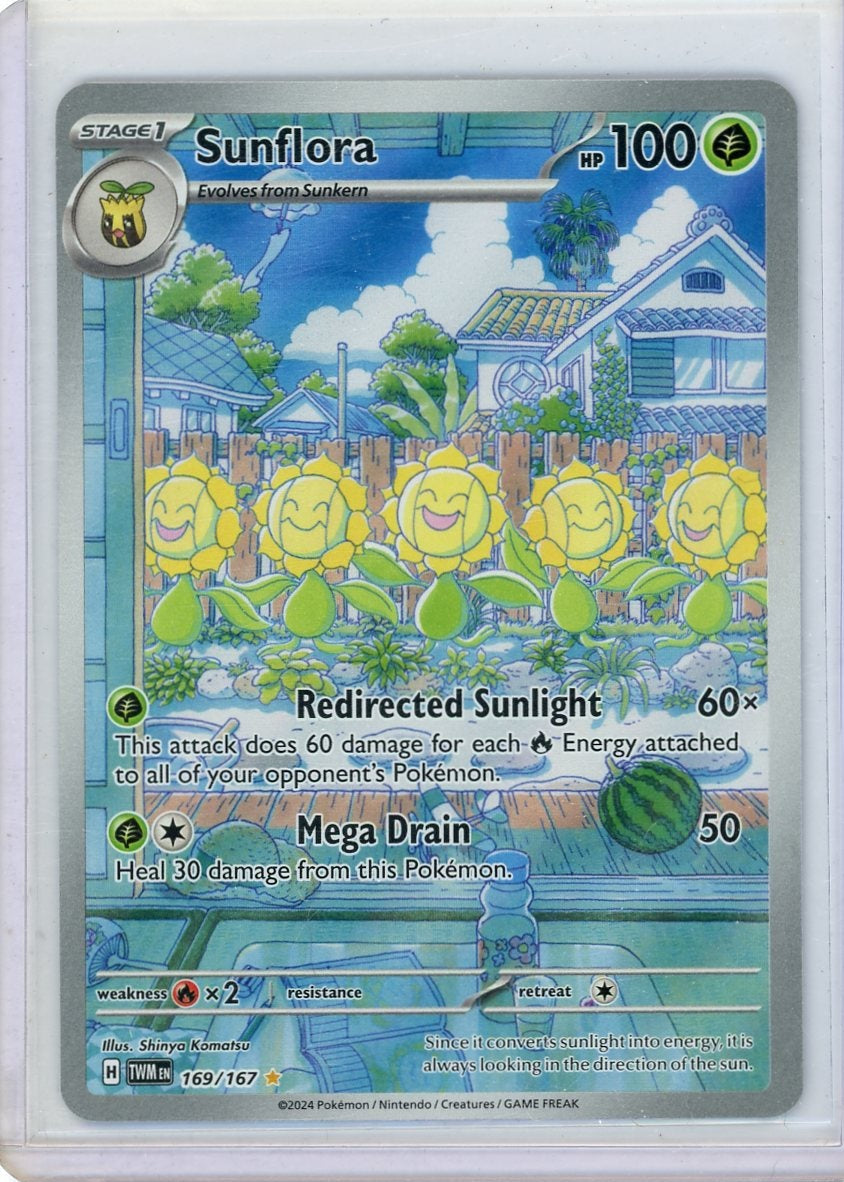 Sunflora 2024 Pokemon Twilight Masquerade Illustration rare #169/167