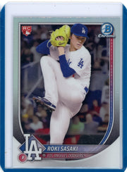 Roki Sasaki 2025 Bowman Chrome Red Rookie logo refractor rc