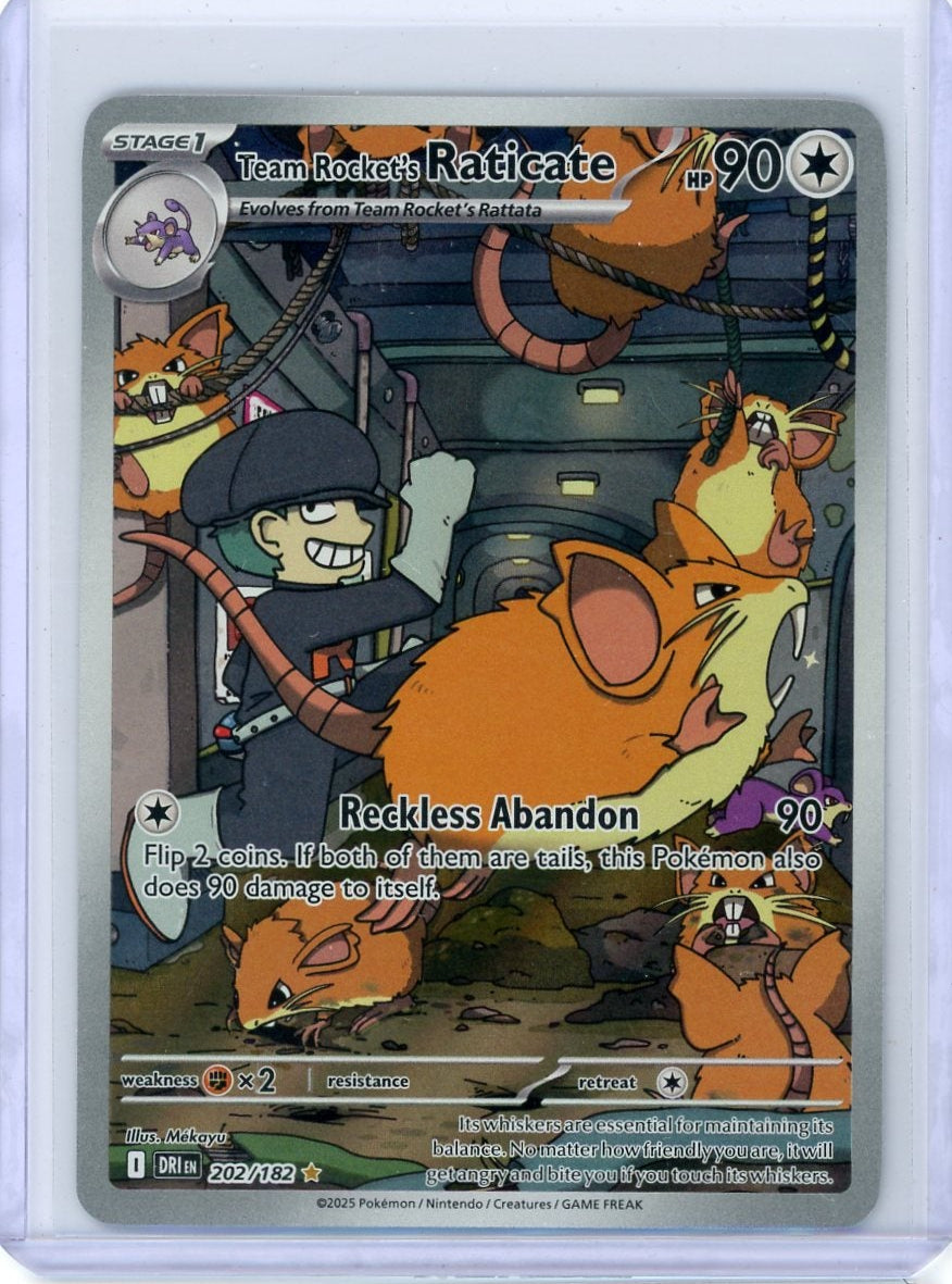 Team Rocket's Raticate Pokémon Destined Rivals Illustration Rare #202/182